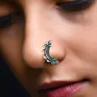 Oxidised Silver Alloy Nosepin for Women 