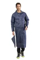 Solid Overcoat with Hoods and Side Pocket Raincoat for Men 