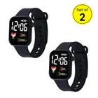 Kids Digital Waterproof Smart Watch (5-15 Years, Black) (Pack of 2)
