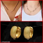 Alloy 2 Pcs Mangalsutra with 1 Pair Earrings for Women 