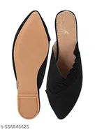 Shoetopia Solid Mules Black Size 8