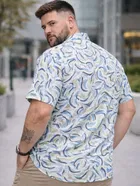 Cotton Blend Printed Shirt for Men, Green 