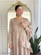Embroidered Flared Kurta Set for Women 