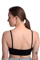 Nylon Bra for Women, Black & Brown, Pack of 2 