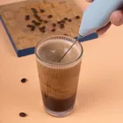 Electric Milk Frother with Stand Handheld Whisk Beater Foam Maker for Mocktails Coffee Latte Matcha Foamer Cappuccino Lemonade 