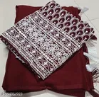 Georgette Solid Saree For Women, Maroon