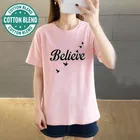 Cotton Blend Printed T-Shirt for Women 