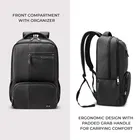 Gear Vintage 4, 29L Water Resistant Anti Theft Faux Leather Laptop Backpack for Men & Women, Black
