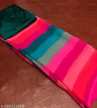 Georgette Colorblocked Saree for Women 