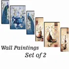 MDF 2 Pcs Designer Wall Painting for Home & Office 