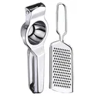 Oc9 Stainless Steel Lemon Squeezer & Cheese Grater Kitchen Tool Set 