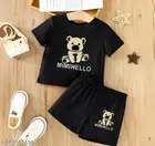 Hosiery Cotton Half Sleeves T-Shirt with Pant Clothing Set for Kids 