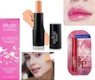 Combo of Mekup Panstick Concealer & Elpis Gold Fruity Shine Lip Balm 
