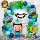Mine Craft Theme 9th Birthday Balloon Decoration Kit For Kids, Multicolor, Pack Of 72