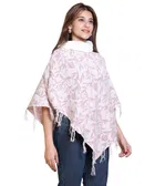Woolen Self-Design Ponchos for Women 