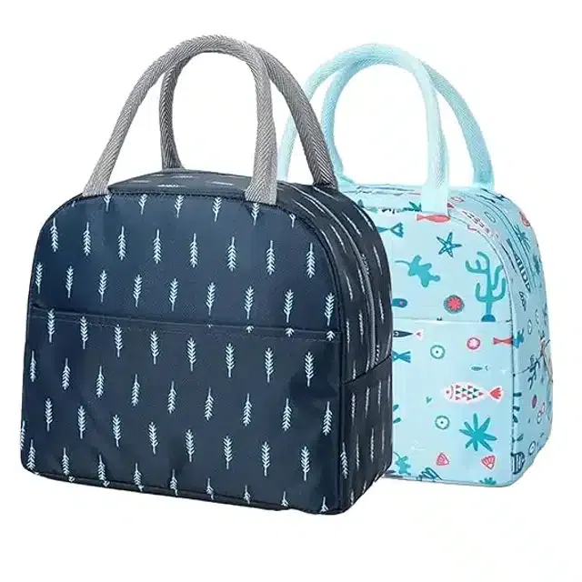 Polyester Printed Lunch Bags (Multicolor, Pack of 2)