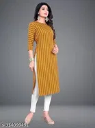 Crepe Striped Kurti for Women 