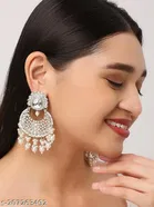 Latest Kudan Pearl Big Designer Earrings for Women 