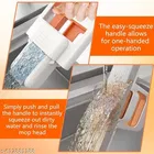 Compact Handheld Floor Cleaning Mop with Adjustable Handle & Reuseble Pad