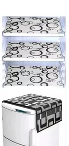 Knit Printed Fridge 3 Pcs Mat with Top Cover 
