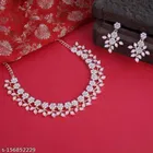 Alloy Necklace with Earrings for Women 