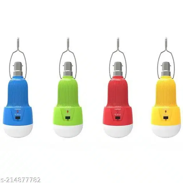 Rechargeable LED Bulb (White, 9 W) (Pack of 4)