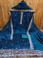 Vichitra Silk Unstitched Dress Material for Women 