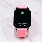 Thread Strap Square Digital Watch for Kids (Pink)