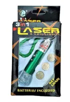 3 in 1 Laser Pointer with Emergency Hazard LED Light & Key Chain Hook (Multicolor)