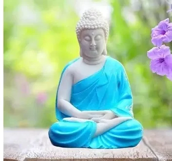 Resin Buddha Idol (Sky Blue)