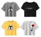 Cotton Printed Crop Tops for Girls (Multicolor, 10-11 Years) (Pack of 4)