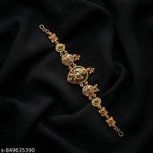 Heritage Bracelet for Women (Gold, Free Size)