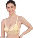 Cotton Blend Printed Padded Bra for Women 