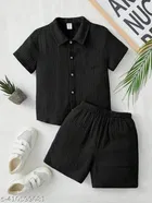Cotton Spandex Shirt and Short Set for Boys 