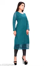 Net Kurti for Women,  Teal  