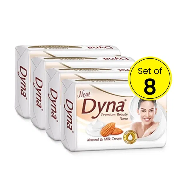 Dyna Milk Cream & Almond Oil 8X41 g (Pack of 8)