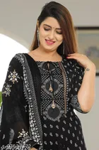 Rayon Printed Kurti with Dupatta for Women 