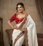 Bollywood Embroidered Chiffon Saree for Women 