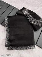 Jimmy Choo Embellished Saree For Women, Black