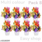 Plastic Artificial Flowers, Multioclor, Pack of 8