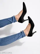 Suede Pointed Toe Pumps for Women 