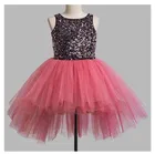 Net Solid Frock for Girls 