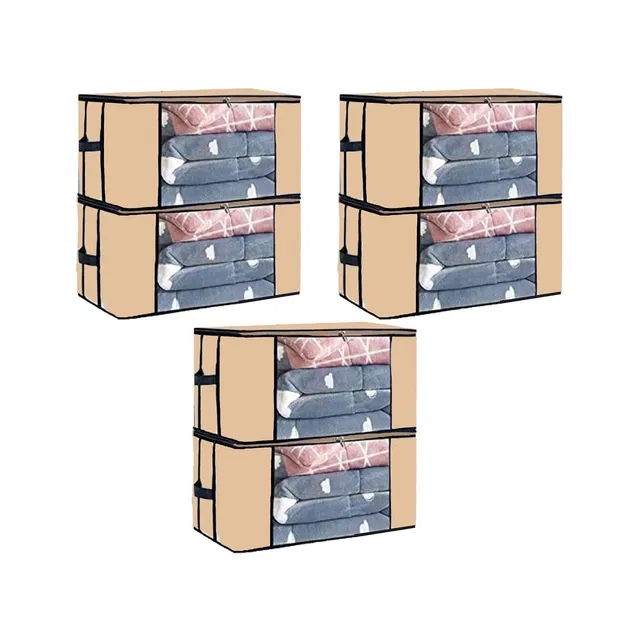 Non-woven Blanket Cover , Beige ,(Pack Of 6)