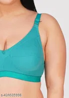 Cotton Blend Solid Non Padded Bra for Women 