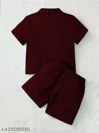 Cotton Spandex Shirt and Short Set for Boys 