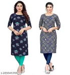 Crepe Printed Kurti for Women 