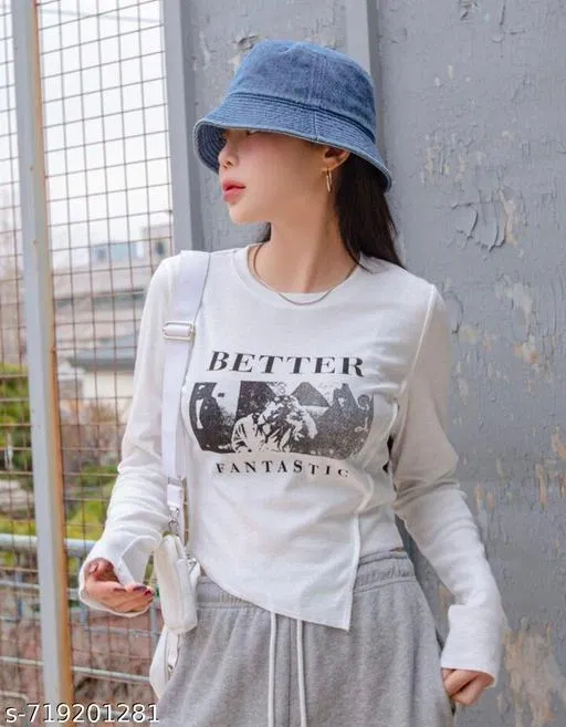 Lycra Top for Women, White (S)