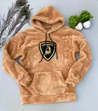 Woolen Full Sleeves Printed Hooded Sweatshirt for Men 