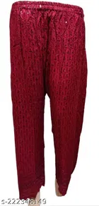 Cotton Blend Embroidered Kurti with Palazzo for Women 