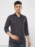 Polycotton Checked Shirts for Men, Multicolor 